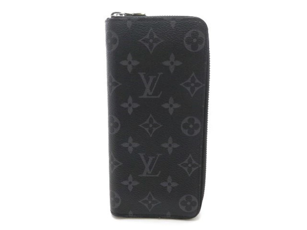LOUIS VUITTON Wallet Accessories Long Zippy Vertical Monogram Eclipse Black